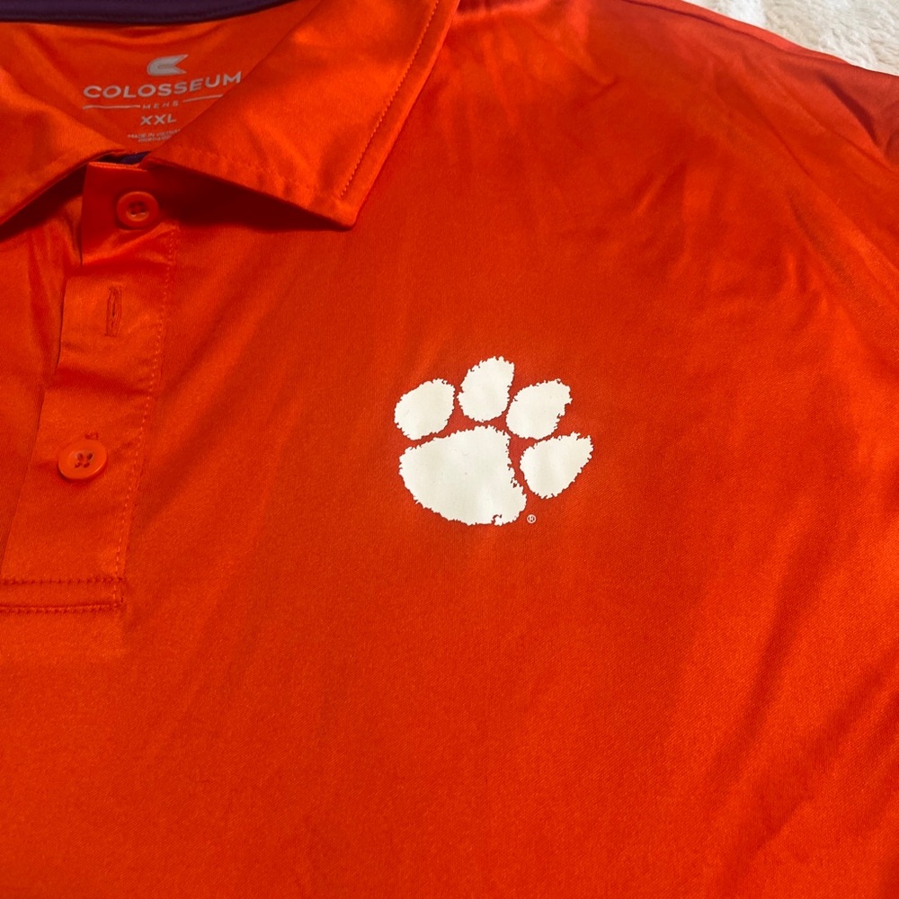 COPY - Clemson Tigers Colosseum Polo Shirt Orange Size 2XL New - Picture 2 of 11